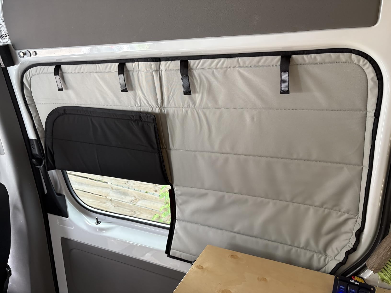 VanEssential Insulated Magnetic Blackout Window Cover Designed for Mercedes-Benz NCV3 & VS30 Sliding Door with Bare Metal Frame ONLY (Van Years 2007 to Current Year) - Cool Gray customer photo 2