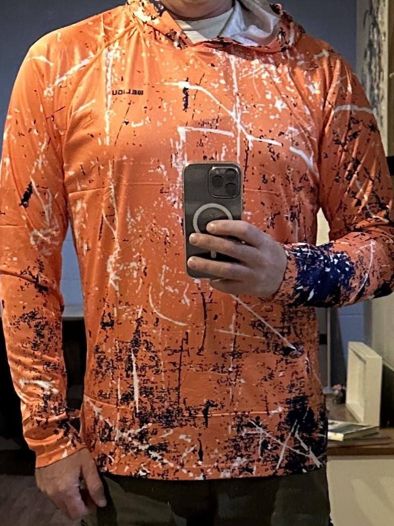 Men's UPF 50+ Sun Protection Hoodie, Long Sleeve Fishing Shirt customer photo 1