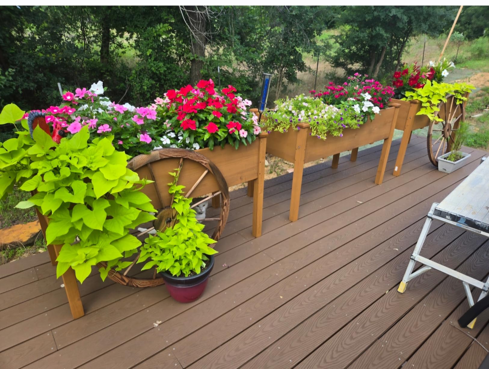 Best Choice Products 72x24x30in Raised Garden Bed, Elevated Wood Planter Box Stand for Backyard, Patio, Balcony w/Divider Panel, 6 Legs, 300lb Capacity - Natural customer photo 2