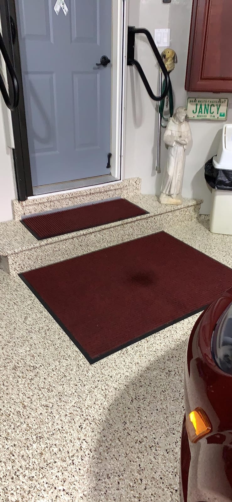 Consolidated Plastics Brush Dry Mat - Made in USA, Heavy-Duty Commercial DoorRug for Indoor/Outdoor Entryways, Non-Slip Backing for High-Traffic Areas (2' W x 3' L, Charcoal) customer photo 1