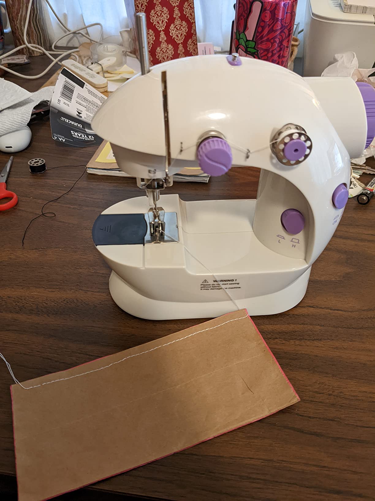 Made By Me My Very Own Sewing Machine for Beginner, Portable Battery Powered First Sewing Machine for Kids Ages 8+, Includes Fabric, Thread, Measuring Tape, & Stuffing customer photo 1