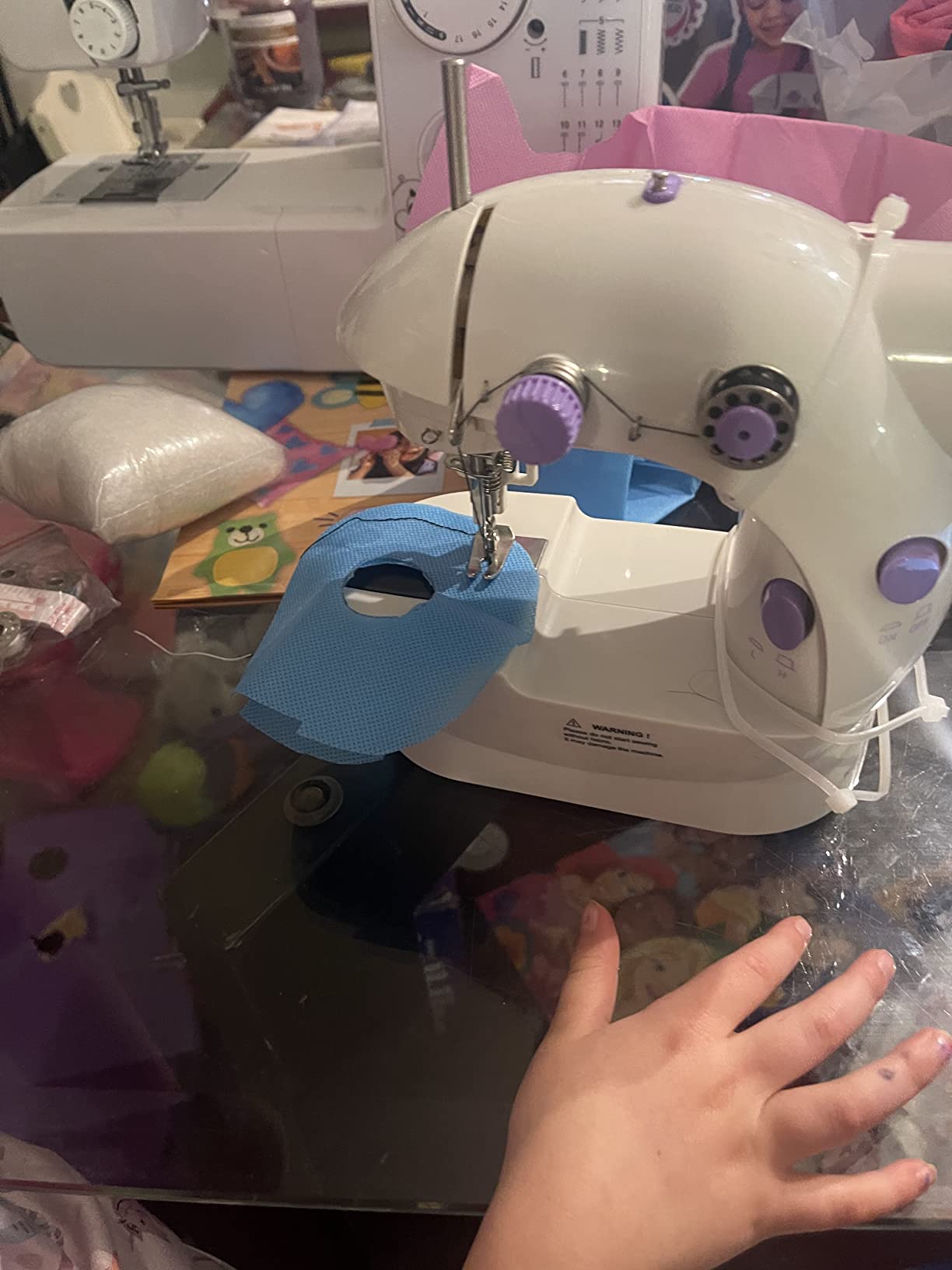 Made By Me My Very Own Sewing Machine for Beginner, Portable Battery Powered First Sewing Machine for Kids Ages 8+, Includes Fabric, Thread, Measuring Tape, & Stuffing customer photo 2