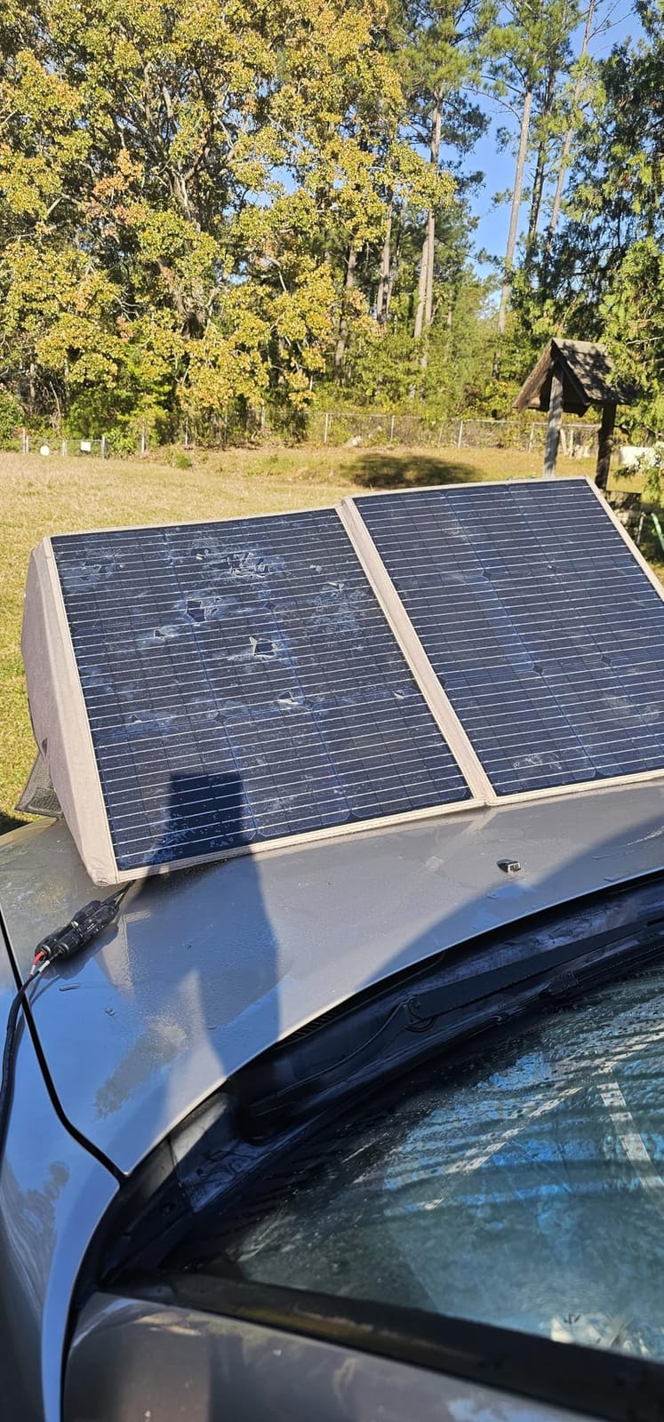 MARBERO Portable Solar Panel 30W Solar Panel Charger 23% High Efficiency Foldable Solar Panels QC3.0 USB & DC Port Compatible with Cell Phone Ipad Laptop IP65 Waterproof for Camping Outdoor Cloudy customer photo 1