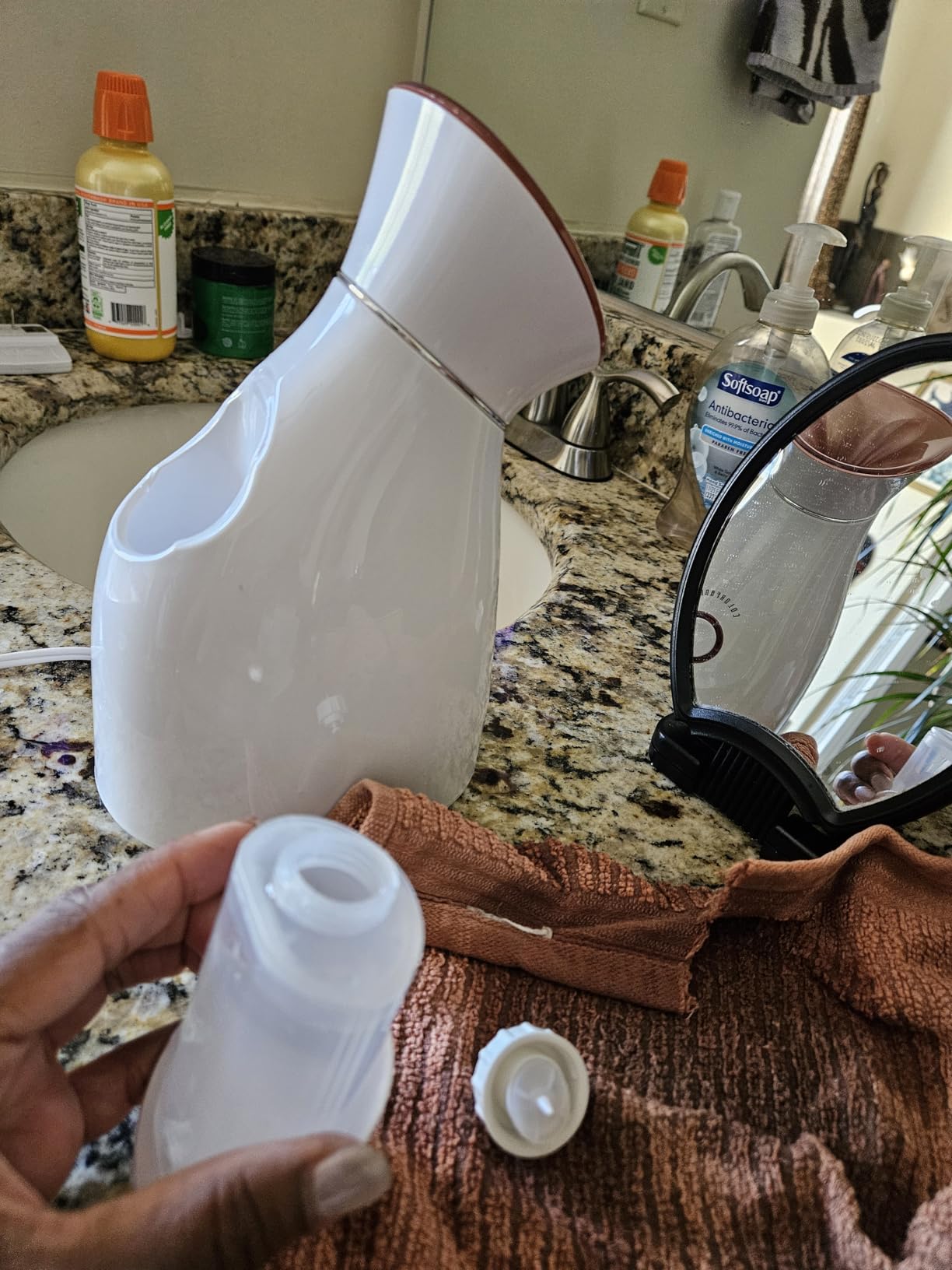 Colorfarm Facial Steamer with Nano Ionic Steam for Deep Cleaning Home Spa - Fine Nano Mist, Deep Pore Cleansing, Skin Hydration, Refreshes Dry Skin customer photo 2