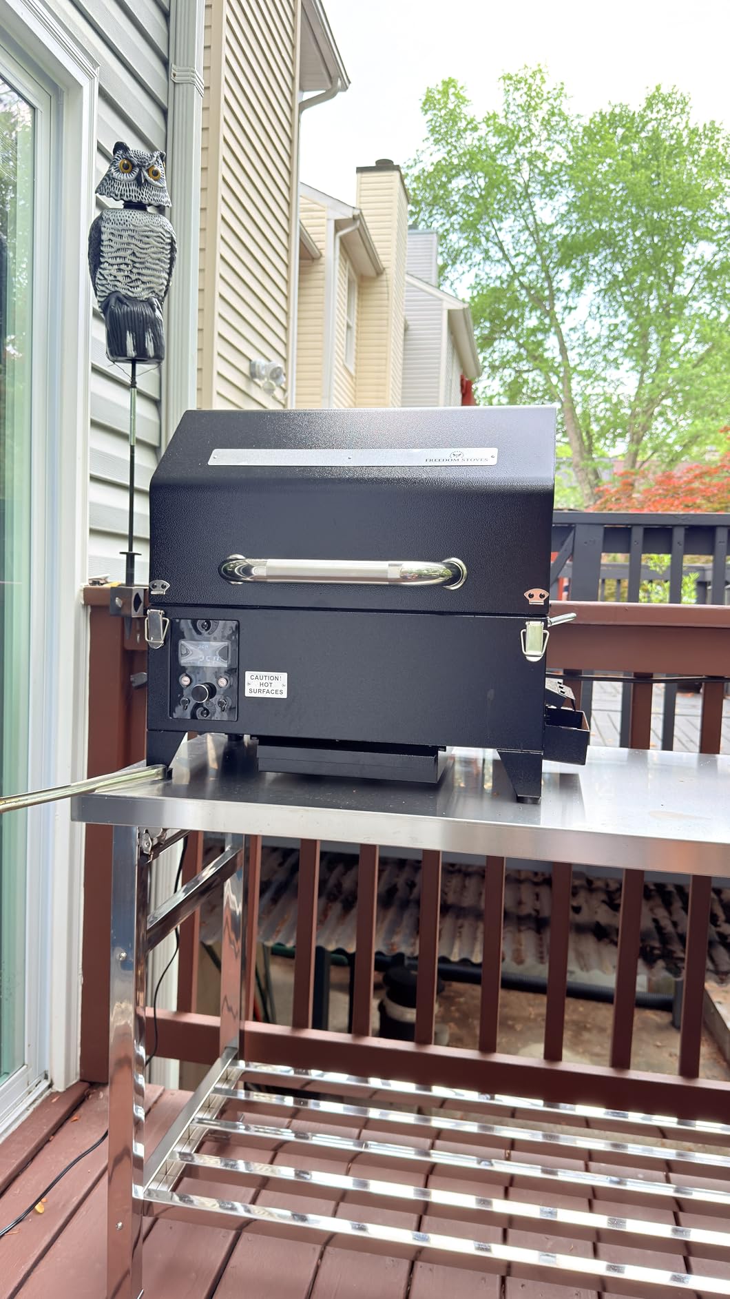 Freedom Stoves Portable Pellet Grill, 12V and 120V Dual Power, 8.5 lb hopper capacity with dual meat probes customer photo 1