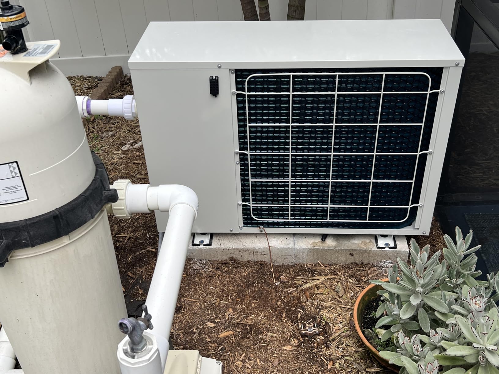FibroPool FH270 70,000 BTU Pool Heat Pump - COP 5.77, 240V, 15,000 Gal | 70,000 BTU electric pool heat pump, COP 5.77 efficiency, 240V, no gas - heats above ground & inground pools up to 15,000 gal customer photo 2
