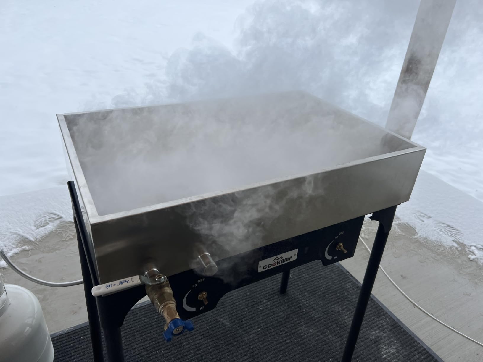 Marada Maple Syrup Evaporator Pan with Dual Interface Steam Table Pan, 304 Stainless Jam Food Chafing for Home, Outdoor, Cooking (30