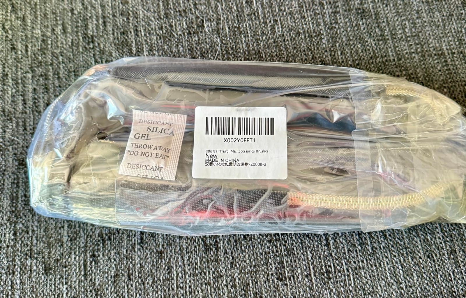 Clear Makeup Bag with Brushes Compartment Travel TSA Approved Toiletry Bag customer photo 1