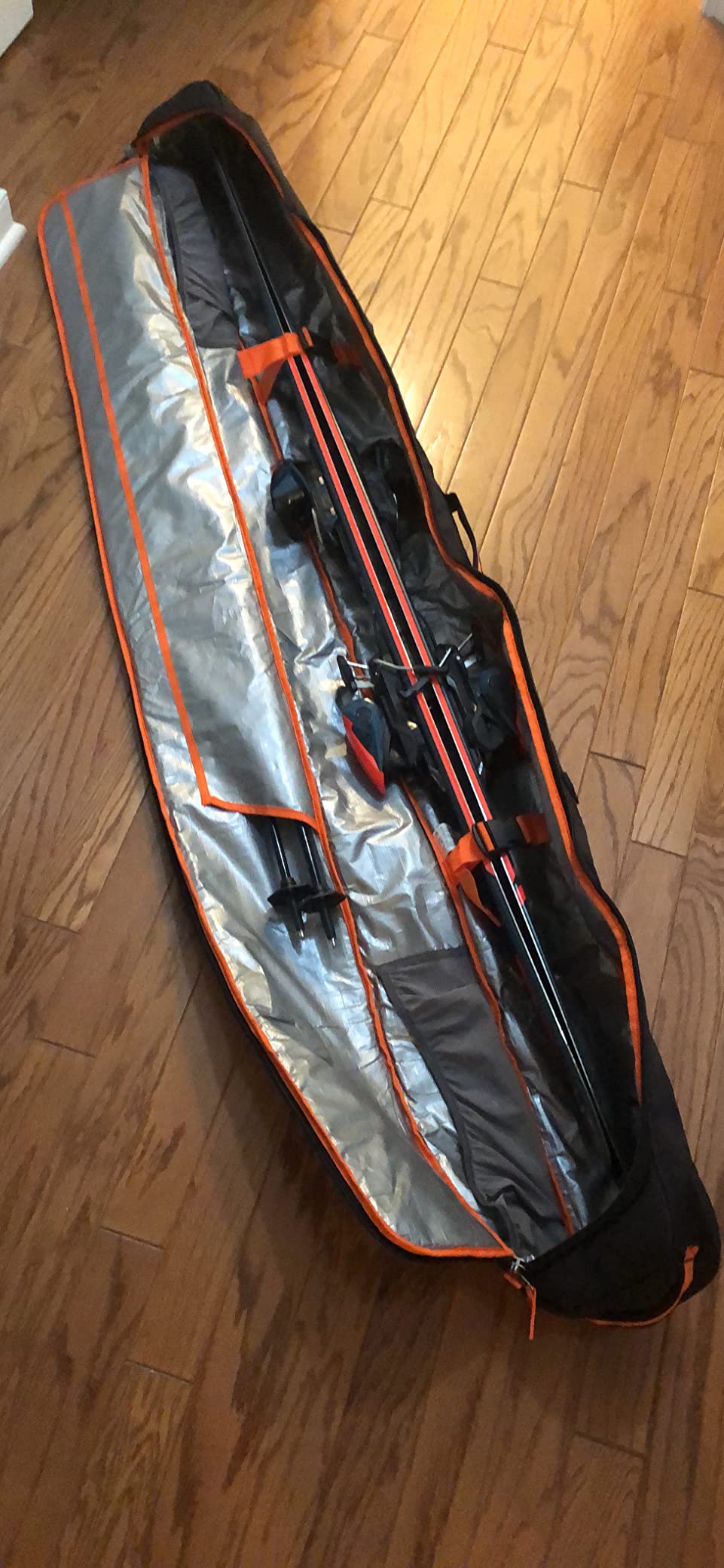 Unigear Ski Bag for Air Travel, 360° Fully Padded, Fit Up to 192cm | Fully padded ski travel bag, water-resistant shell, 360° protection for skis up to 192 cm during flights and transport customer photo 1