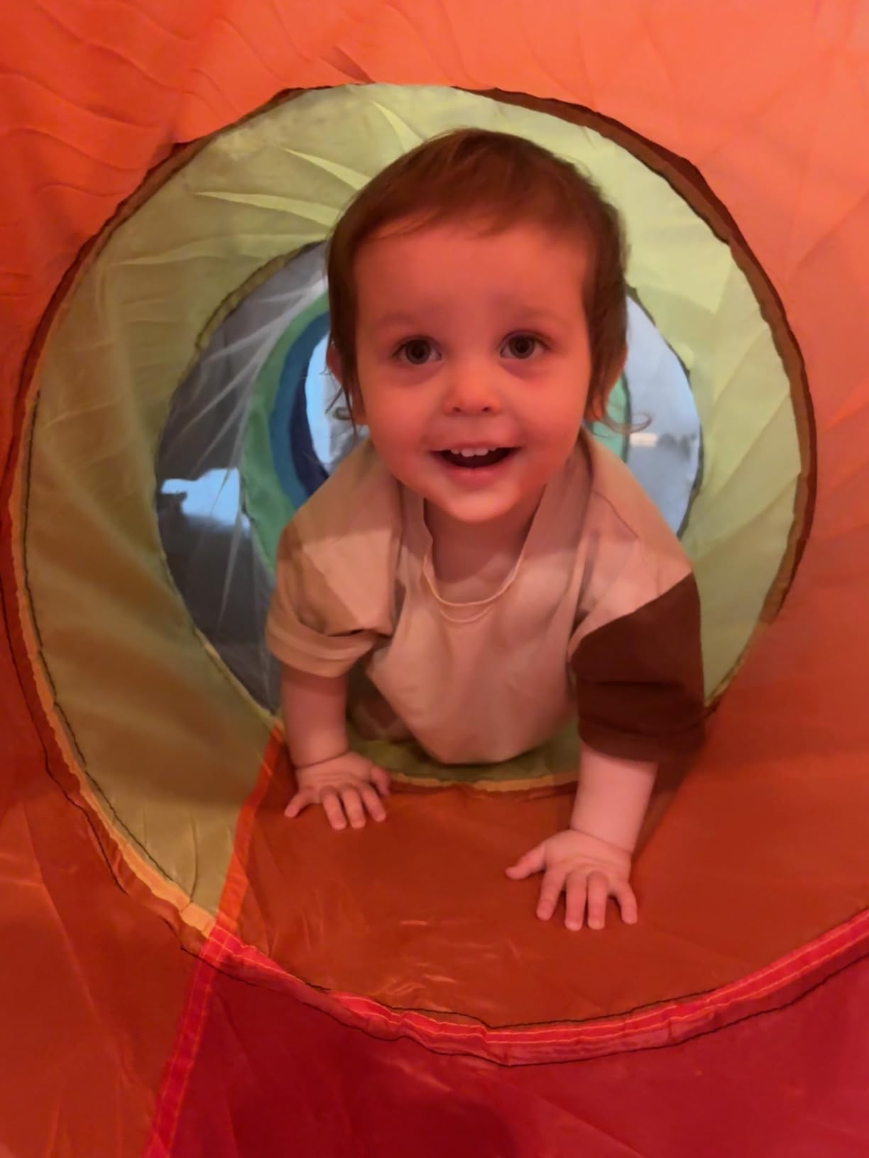 Kids Play Tunnel Tent for Toddlers, Colorful Pop Up Crawl Tunnel Toy for Baby or Pet with Breathable Mesh, Collapsible Gift for Boy and Girl Play Tunnel Indoor and Outdoor Game customer photo 2