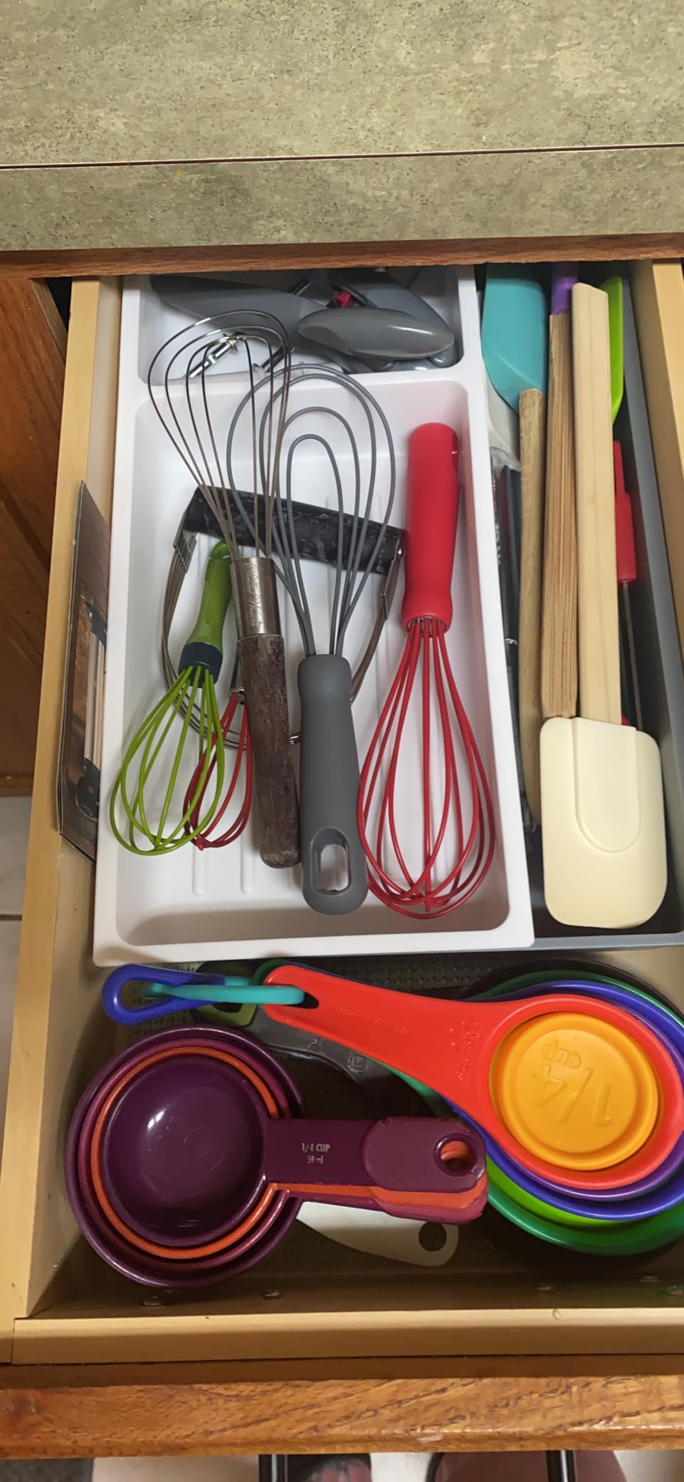 OXO Good Grips Kitchen Drawer, Expandable Utensil Organizer, White customer photo 2