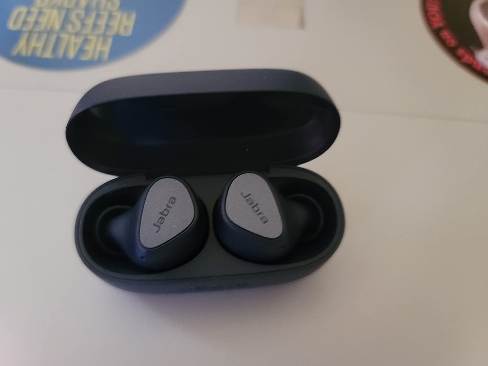 Jabra Elite 3 in Ear Wireless Bluetooth Earbuds - Noise Isolating True Wireless Buds with 4 Built-in Microphones for Clear Calls, Rich Bass, Customizable Sound, and Mono Mode - Navy customer photo 1