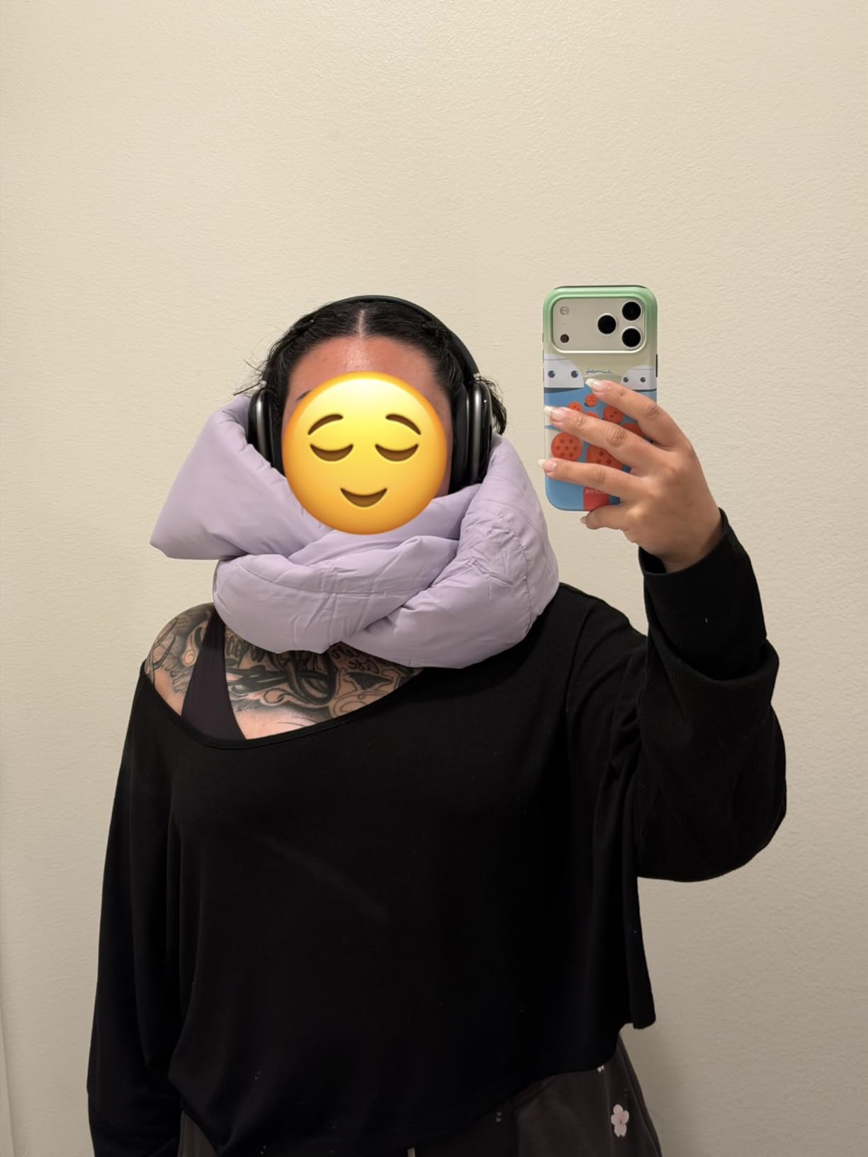 Huzi Infinity Pillow - Home Travel Soft Neck Scarf Support Sleep (Terracotta) customer photo 1