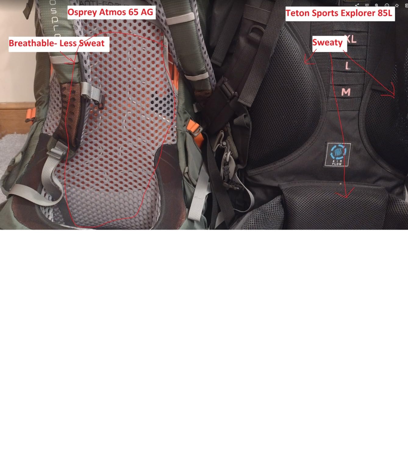 Teton 65L Explorer Internal Frame Backpack for Hiking, Camping, Backpacking, Rain Cover Included, Graphite customer photo 2