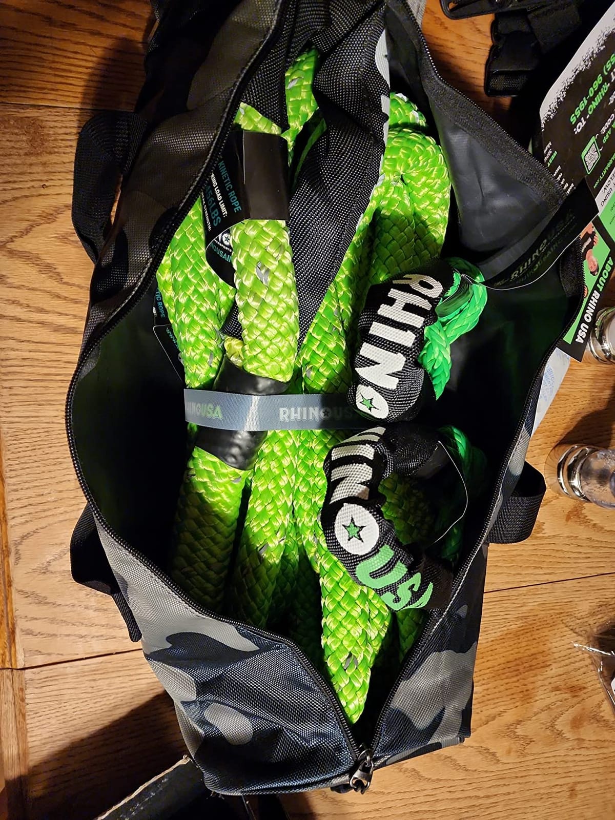Rhino USA Kinetic Recovery Rope, 1in x 30ft - Heavy Duty Snatch Strap | Shock-Absorbing Stretch for Smoother Pulls. Tow Rope/Snatch Strap for Truck, Jeep, UTV & ATV Off-Road Recovery. Green customer photo 2