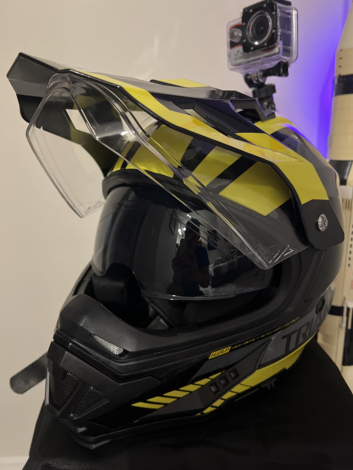 TRIANGLE Dual Sport Motorcycle Helmet DOT Approved, ADV ATV Dirt Bike customer photo 2