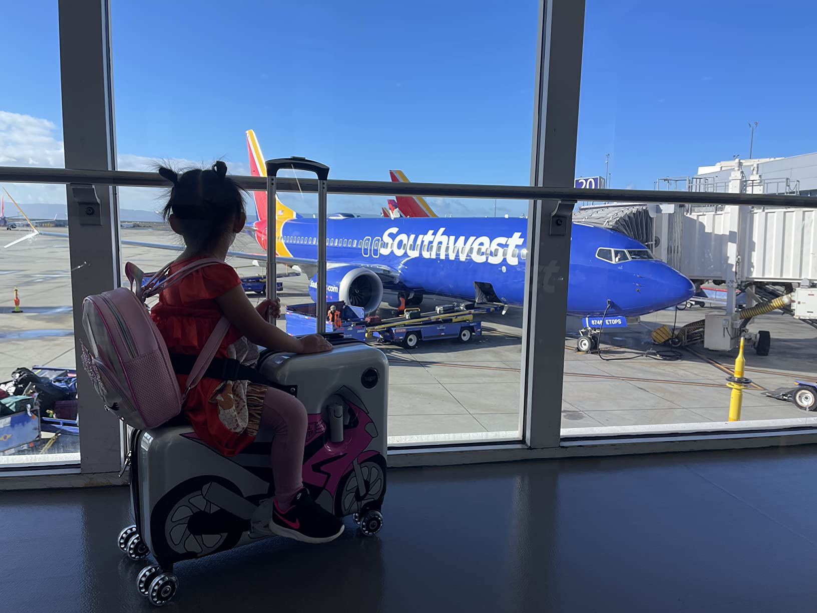 LIL FLYER GO Version 2 Ride On Suitcase for Kids | Carry On Luggage with Toddler Seat, Foldable Handlebars, Pedals, and Removable Wheels | Holds up to 80 lbs | FIRETRUCK | Ages 2-6 customer photo 1