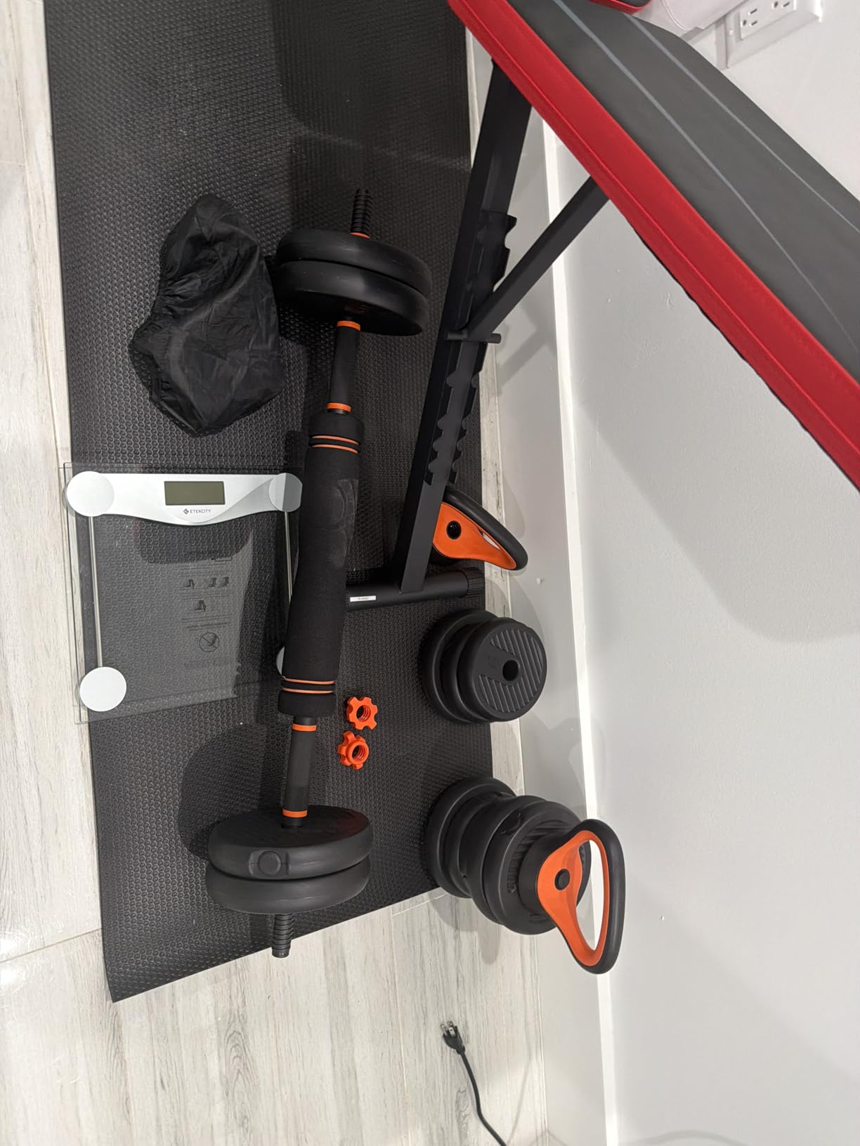 FEIERDUN DS2 Adjustable Dumbbells, 20/30/40/45/70/90lbs Free Weight Set with Connector, 5 in 1 Dumbbells Set Used as Barbell, Kettlebells, Push up Stand, Weight Plate, Fitness Exercises for Home Gym customer photo 1