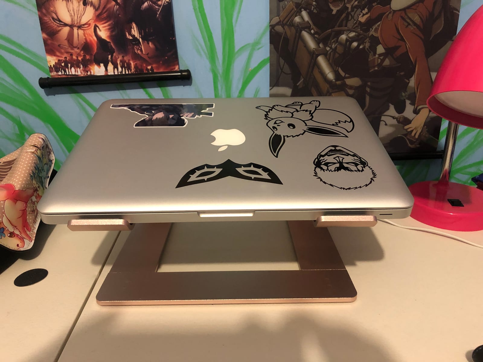 Ergonomic Aluminum Laptop Mount - Adjustable Computer Stand for MacBook Pro/Air HP Lenovo Samsung Dell - Fits 10-17.3