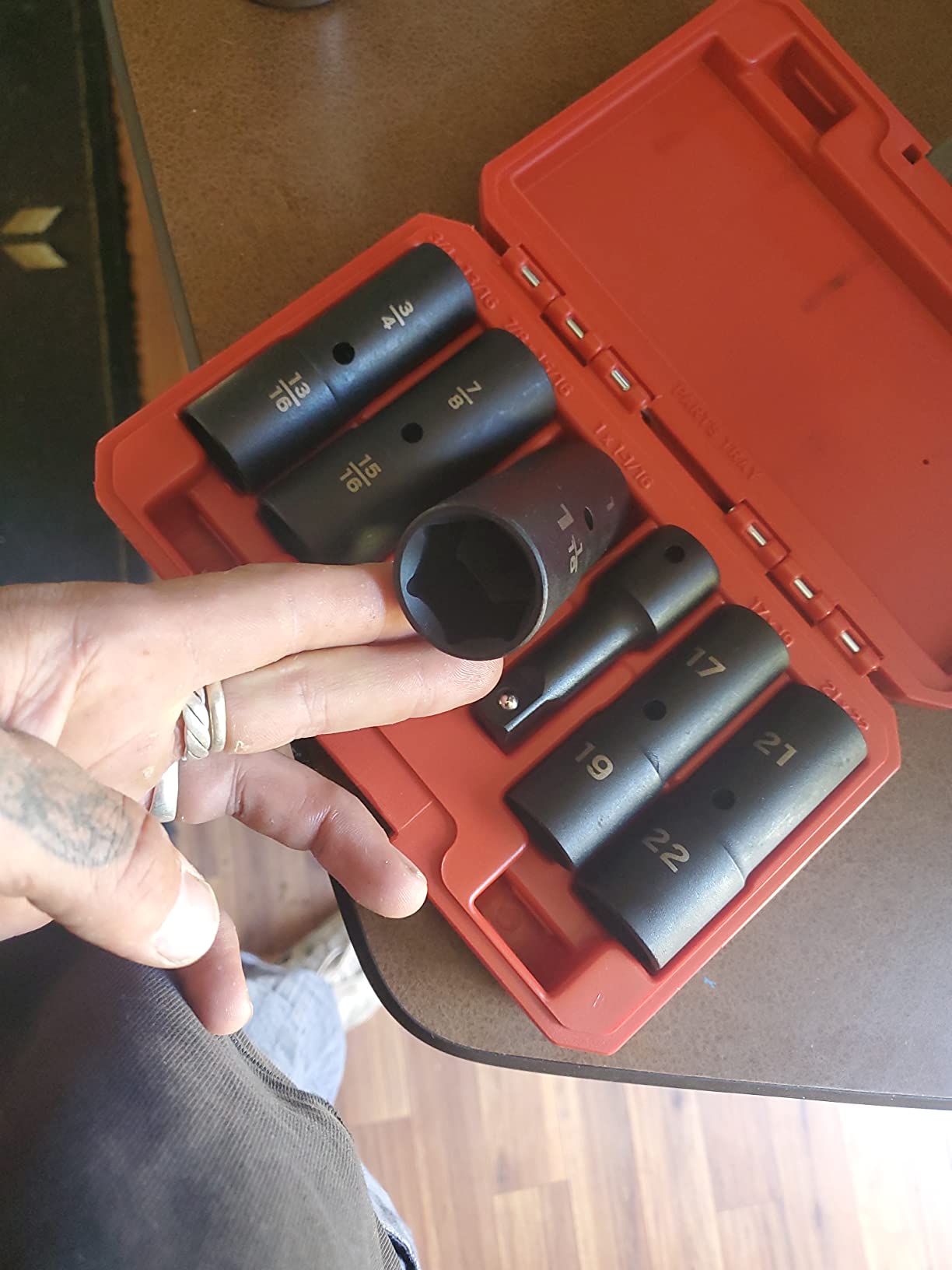 TEKTON 1/2 Inch Drive Impact Flip Socket Set, 6-Piece | SIF92400 | Deep Thin Wall, 6-Point, Case customer photo 2