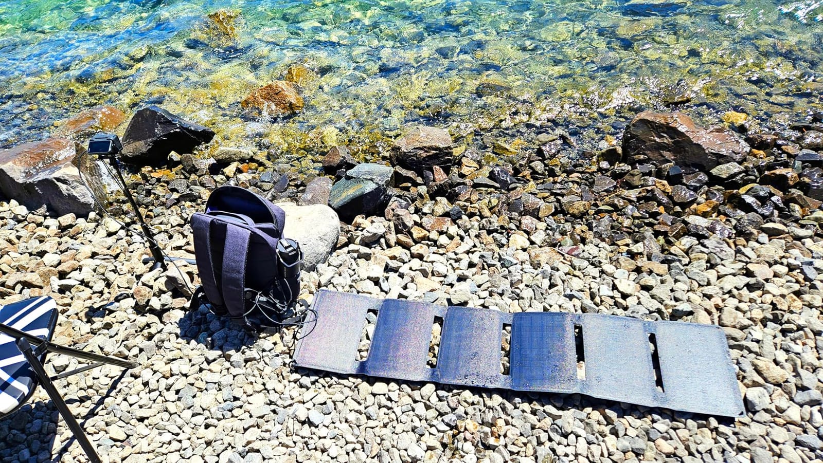 FlexSolar 40W Foldable Solar Panel Charger, USB-C USB-A & DC Outputs | Waterproof portable solar charger for camping, hiking, backpacking; works with phones, power banks and tablets customer photo 2