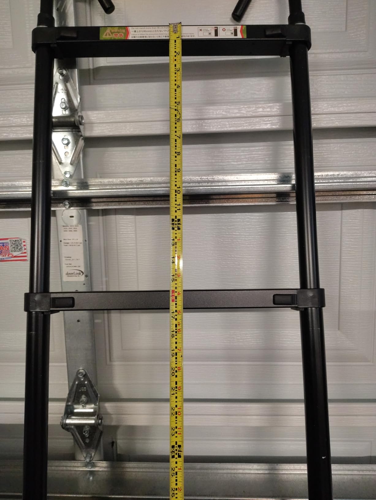 RIKADE Telescoping Ladder, 12.5 FT Aluminum Lightweight Collapsible Ladder with Detachable Top Hooks, 330 lbs Max Load, Extension Ladder for RV, Roof and Construction, Aluminum customer photo 2