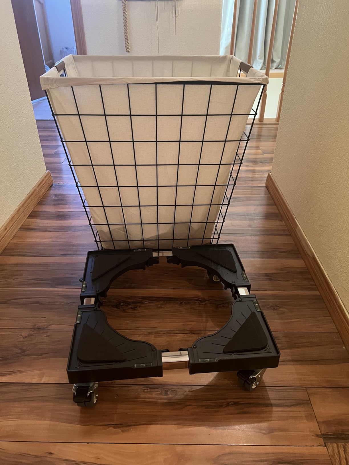 Nefish Furniture Dolly Adjustable Mini Fridge Stand with Wheels Washing Machine Stand Mobile Roller with 4 Locking Swivel Wheel Universal Mobile Base Moving Cart for Dryer Refrigerator customer photo 1
