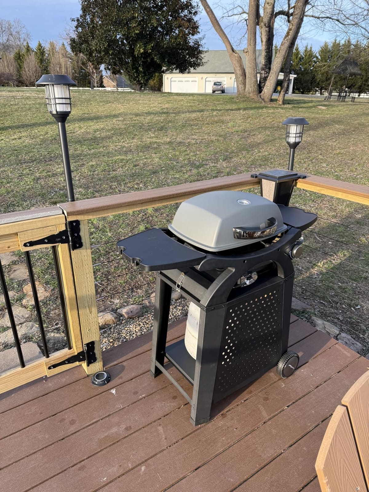 MASTER COOK Single Burner Propane Gas Grill, 11,500 BTU Portable Tabletop Barbecue Grill with Cart for Patio, Camping, Travel customer photo 1