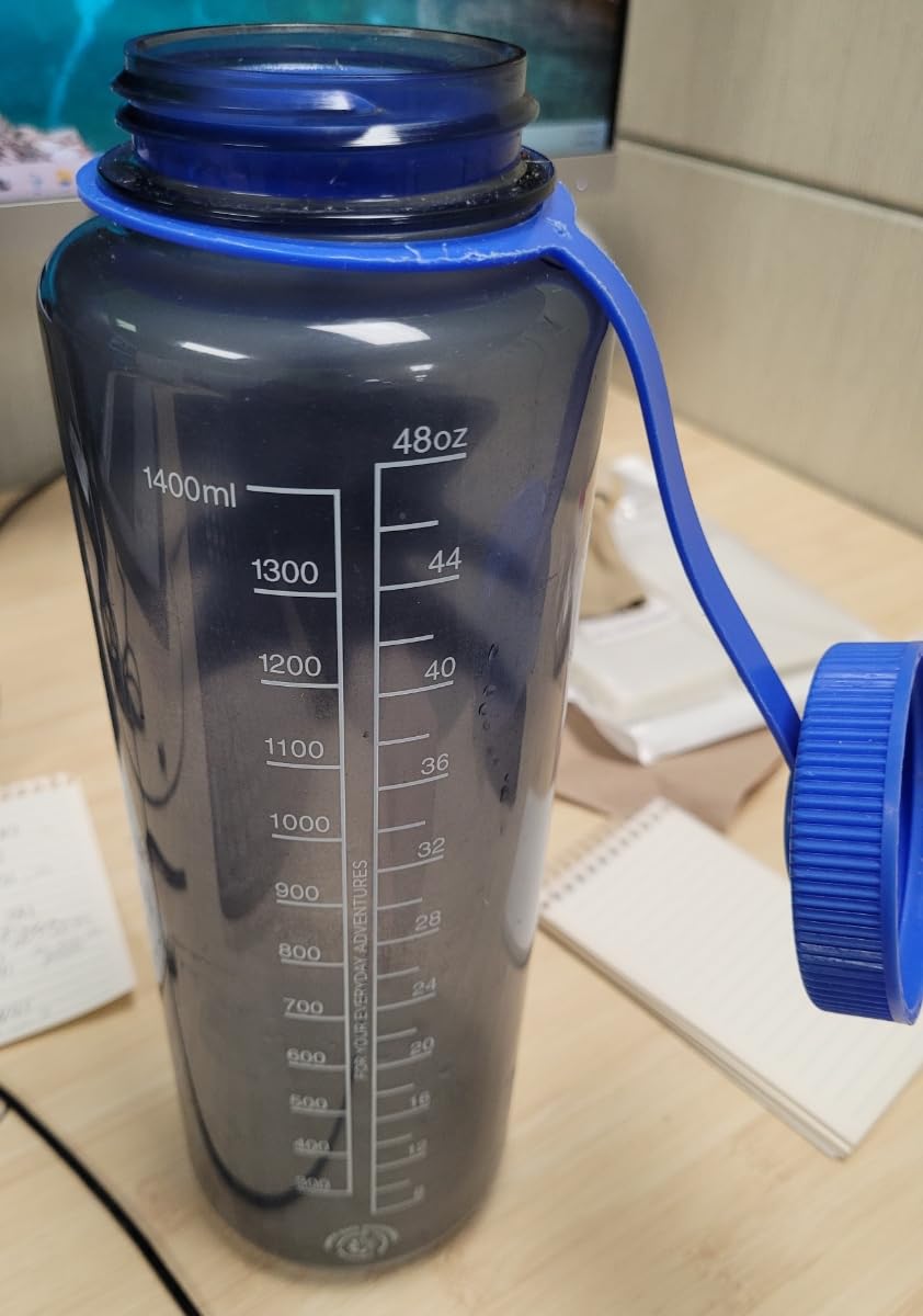 Nalgene 48 oz Wide Mouth Silo Water Bottle, Blue | BPA-Free, Durable & Lightweight, Leak Proof, Dishwasher Safe customer photo 1