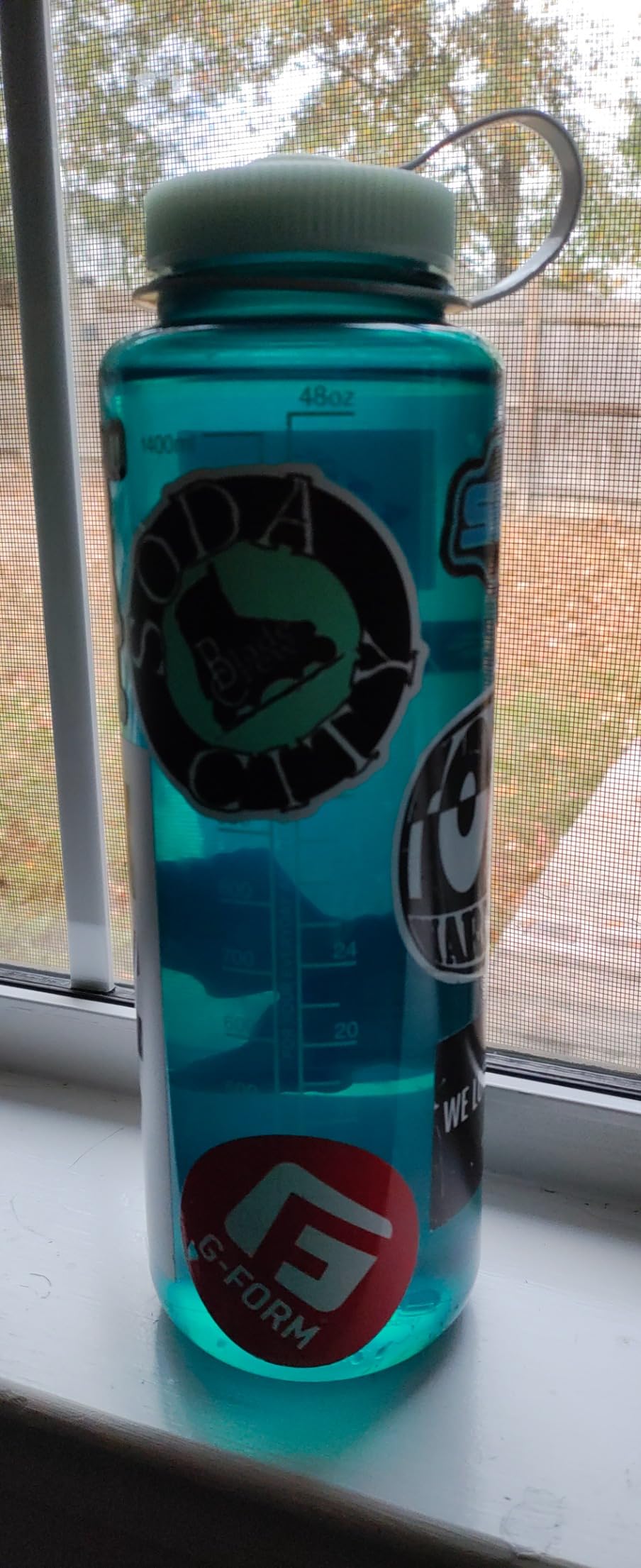 Nalgene Sustain Tritan BPA-Free Water Bottle Made with Material Derived from 50% Plastic Waste, 48 OZ, Wide Mouth, Cosmo customer photo 2