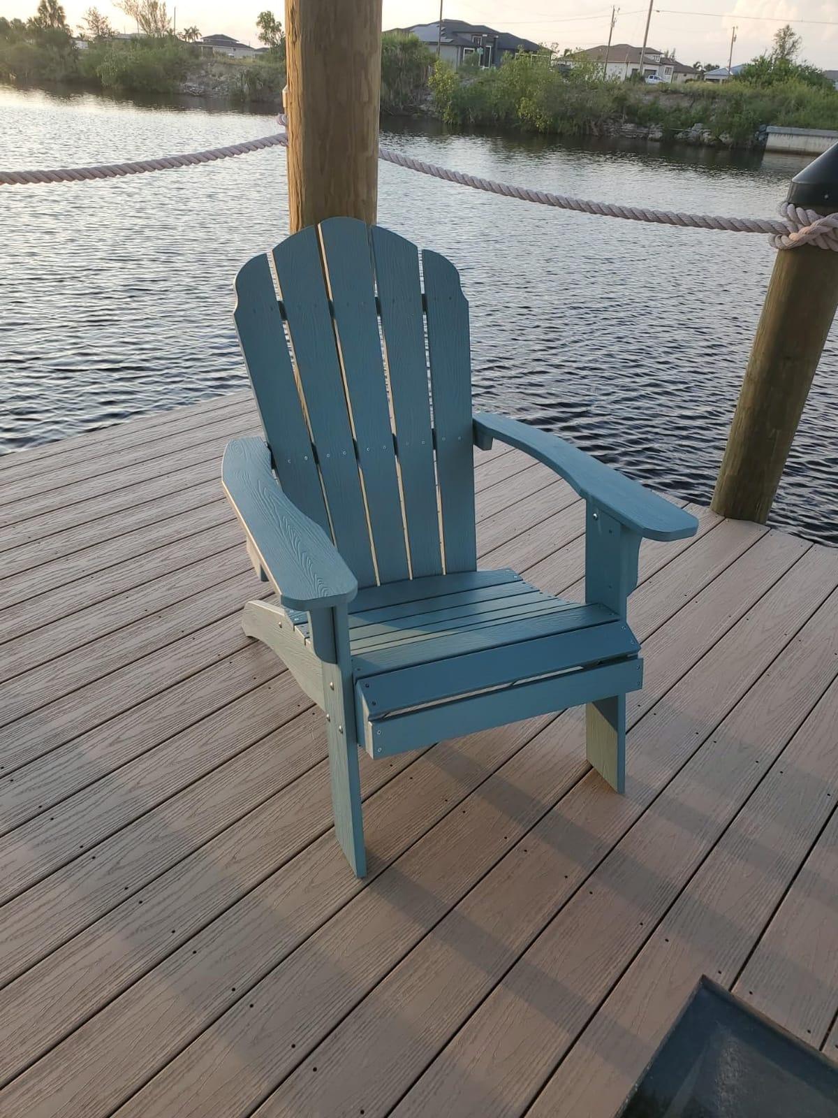 YEFU Oversized Adirondack Chair with Cup-Holder - Black | Heavy Duty Poly Lumber Outdoor Fire Pit Chair, Weather Resistant, Plastic Chair for Patio, Lawn, Deck, Weight Capacity 450lbs customer photo 2