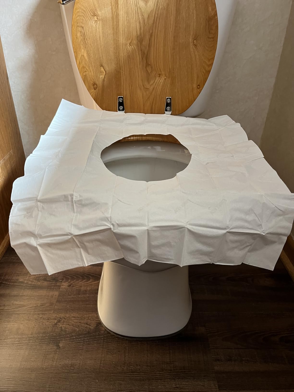 Toilet Seat Covers Disposable Flushable - Extra Large (18 x 22 inch) - Super Thick, Individually Wrapped Toilet Seat Cover for Travel & Public Bathroom - Premium Quality, Convenient and Hygienic (30 Pack) customer photo 2
