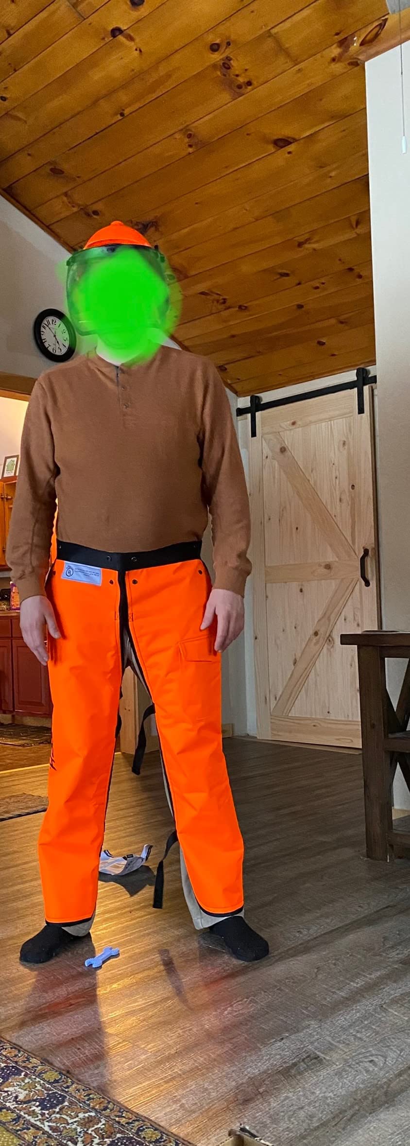 Notch Hi-vis Safety Orange Apron Style Chainsaw Chaps, Type A, 5-Layer customer photo 1