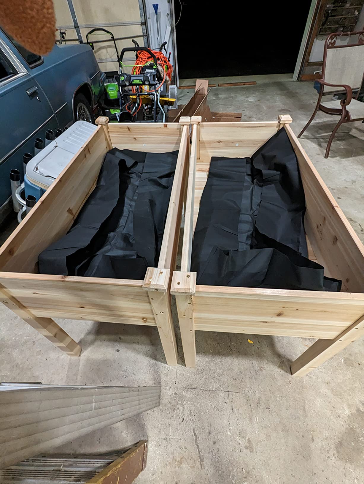 Yaheetech 2pcs Raised Garden Bed 48x24x30in Elevated Wooden Horticulture Planter Box with Legs Standing Growing Bed for Gardening/Backyard/Patio/Balcony, Wood customer photo 1