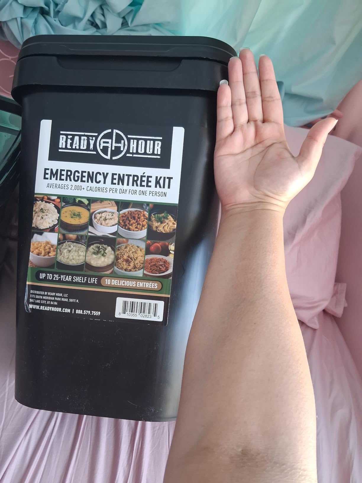 Ready Hour 120 Serving Entree Bucket-Freeze Dried Emergency Food Supply-Survival Meals with Long Shelf Life-Prepper Essentials for Disaster, Camping, Hiking, or Outdoor Use customer photo 1
