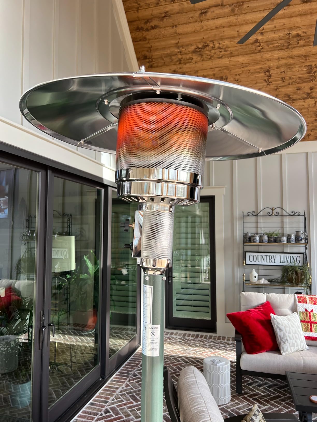 EAST OAK 50,000 BTU Patio Heater with Sand Box, Table Design, Double-Layer Stainless Steel Burner, Wheels, Triple Protection System, Outdoor Heater for Home and Residential, Polar Night customer photo 1