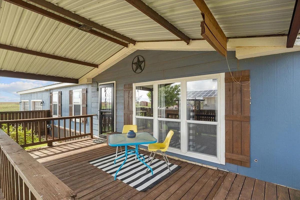 FH Home Outdoor Rug - Waterproof, Fade Resistant, Reversible - Premium Recycled Plastic - Striped - Patio, Deck, Porch, Balcony - Havana - Turquoise Crease Free - 5 x 8 ft customer photo 1