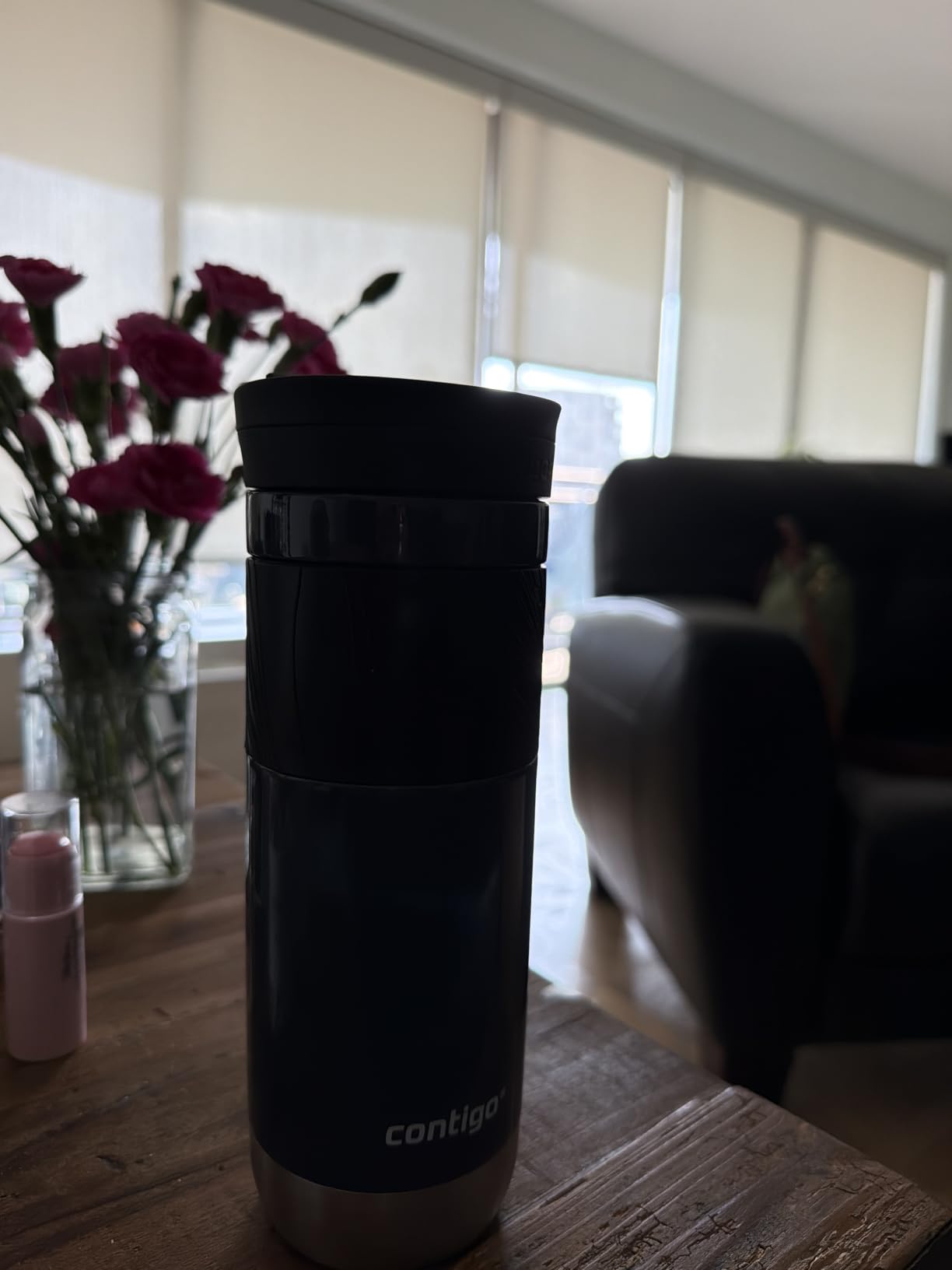 Contigo Byron Vacuum-Insulated Stainless Steel Travel Mug, 20oz - Leak-Proof Lid, BPA-Free, Blue Corn - Perfect Reusable Cup for Coffee or Water; hot and cold beverage holder customer photo 2