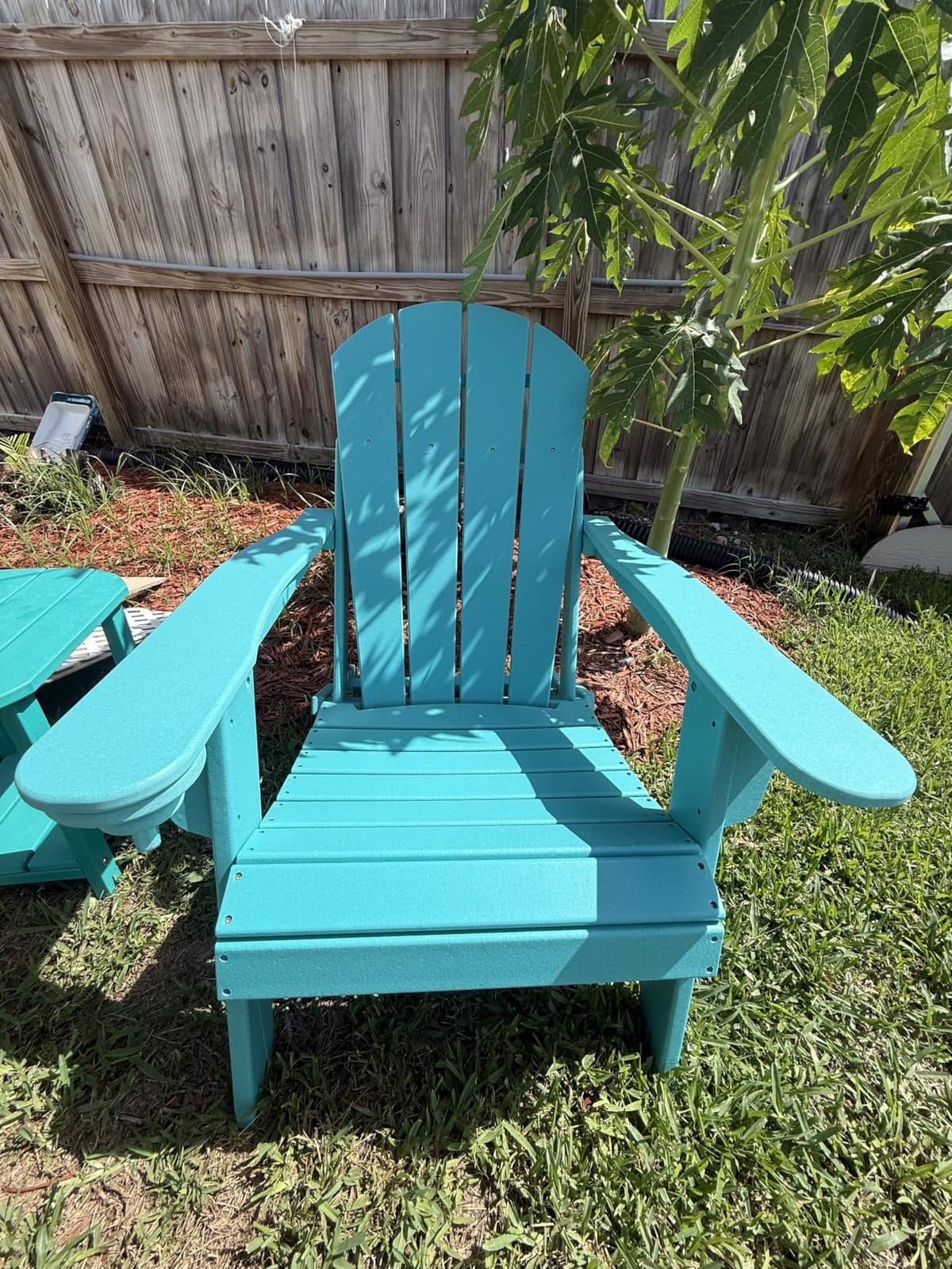 GREENVINES Folding-Adirondack-Chairs Set of 2, HDPE All Weather, Black customer photo 2