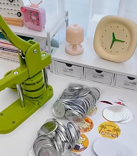 3 in 1 Button Maker Machine, Multiple Sizes 1/1.25/2.25 inch DIY Pin Badge Press Kit with Circle Cutter, 300pcs Button Parts, Perfect Craft Gift for Kids Adults Birthday Christmas& Small Business customer photo 2
