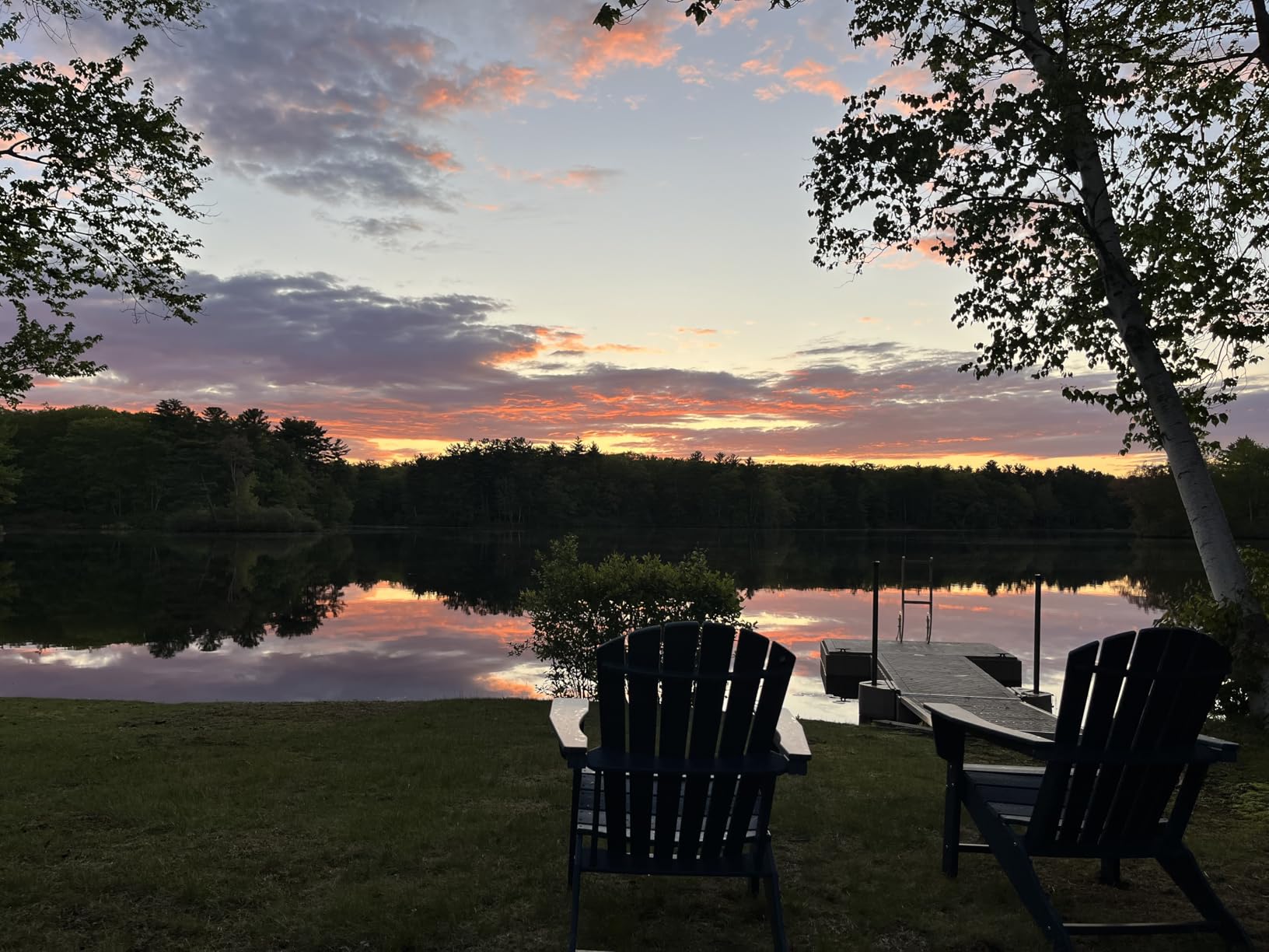 BRIOPAWS Oversized-Adirondack-Chairs Set of 2 | HDPE | All Weather | Blue | 400lbs Maximum Weight Limit, Plastic Fire Pit Chair, 22
