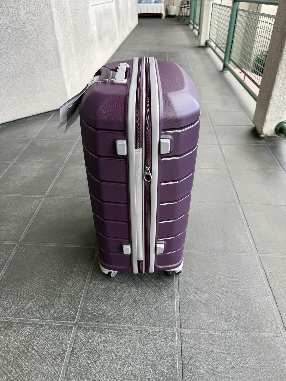Samsonite Freeform Hardside Expandable with Double Spinner Wheels, Checked-Large 28-Inch, Dark Teal customer photo 2