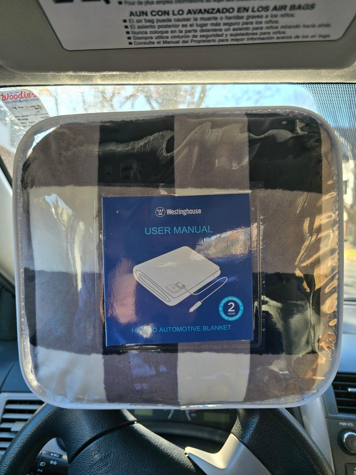 Westinghouse Heated Car Blanket, 12 Volt Electric Blanket, Navy, 59