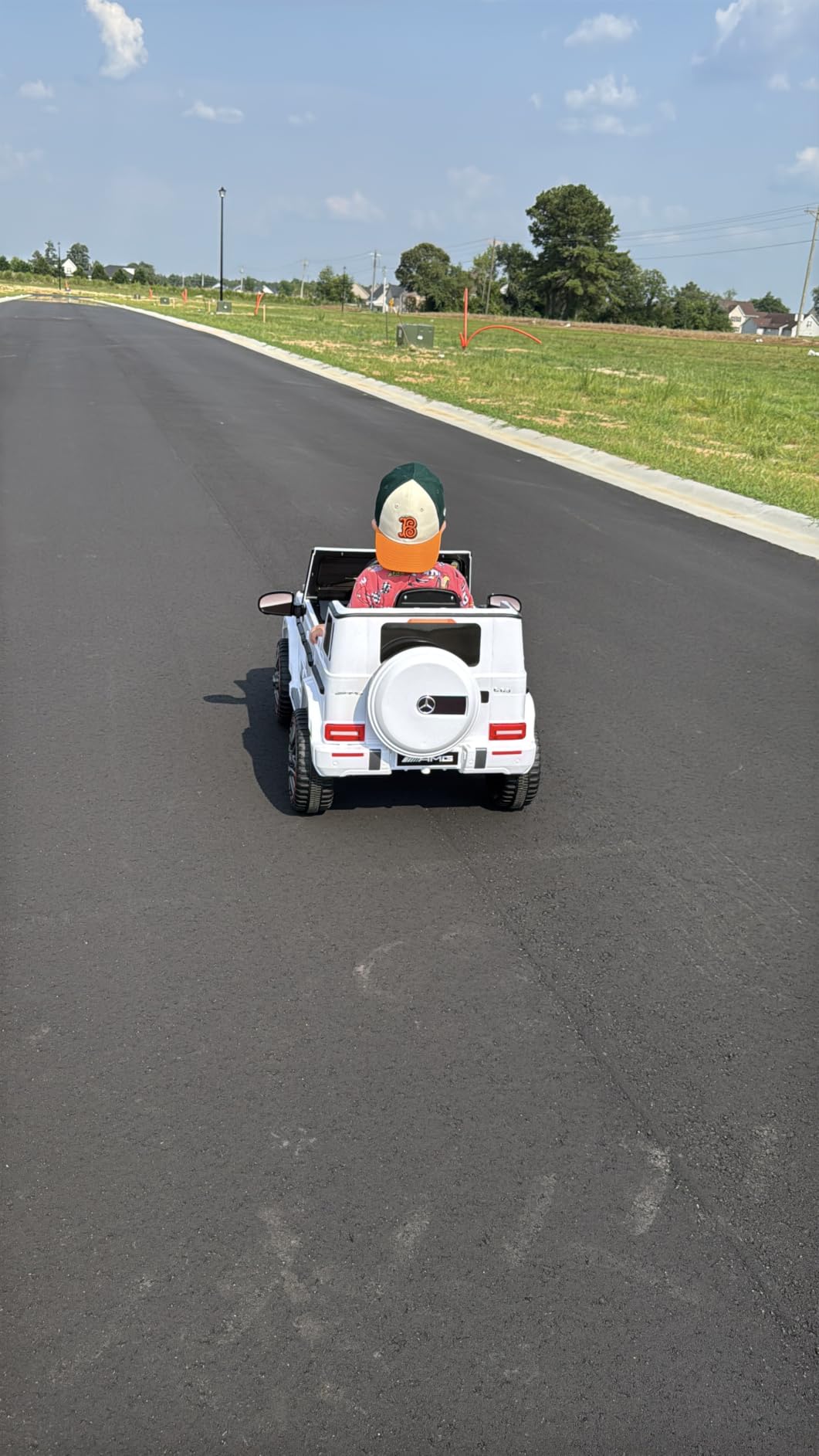 ANPABO 12V 7AH Licensed Mercedes-Benz G63 Electric Car for Kids, White | Parent remote control ride on car for toddlers with 3-speed, LED headlights, music & horn, soft start and low battery prompt customer photo 1