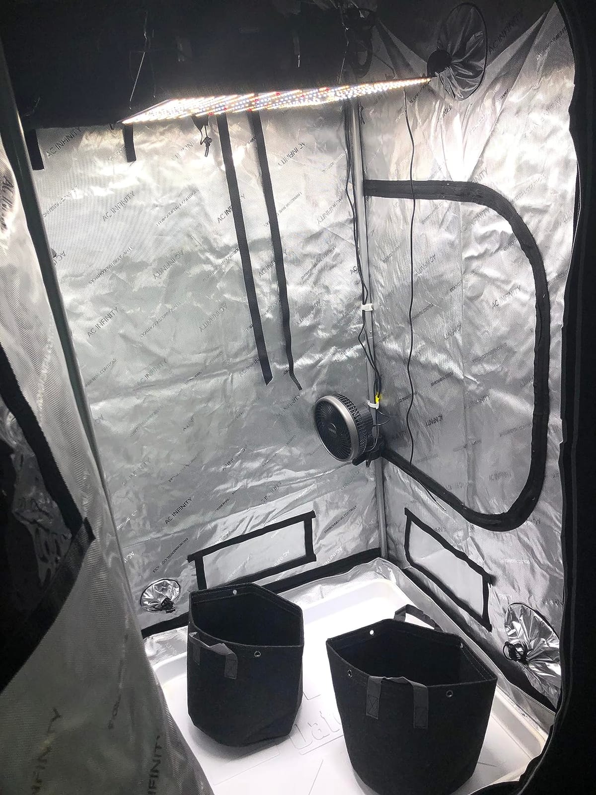 AC Infinity AI Grow System 3x3, 3-Plant Kit w/Self-Learning AI Controller | AI-Powered Environment Controller, WiFi App, Dynamic Airflow & LED Lighting, Thickest Pole Mylar Tent, Largest Zipper Window customer photo 1