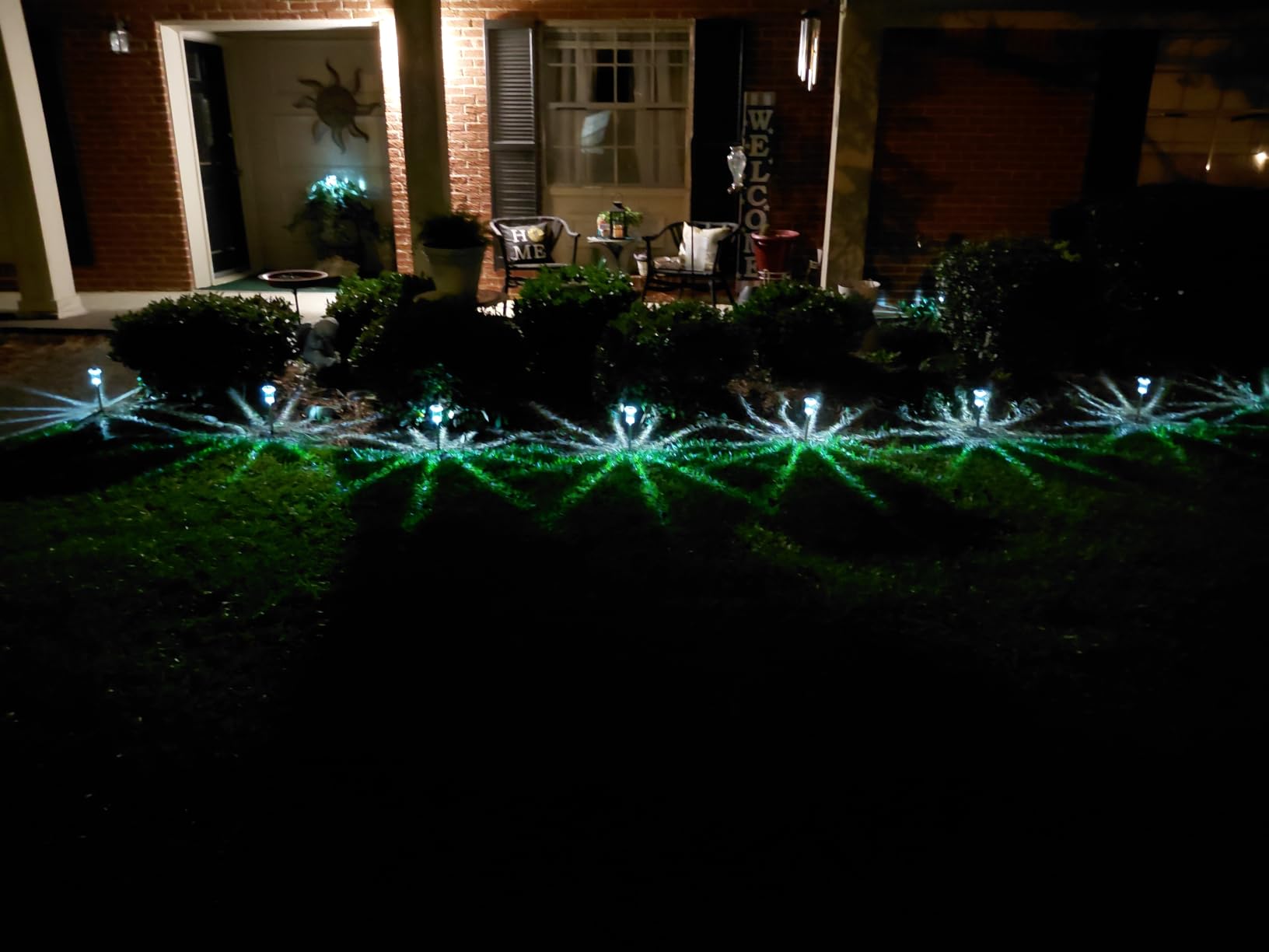 DenicMic Solar Lights Outdoor Waterproof 10 Pack Pathway Lights Cool White | Stake Lights for Yard Garden Driveway Walkway Outside Landscape Path Lights, Auto On/Off 6000K LED, Stainless Steel Pole customer photo 2