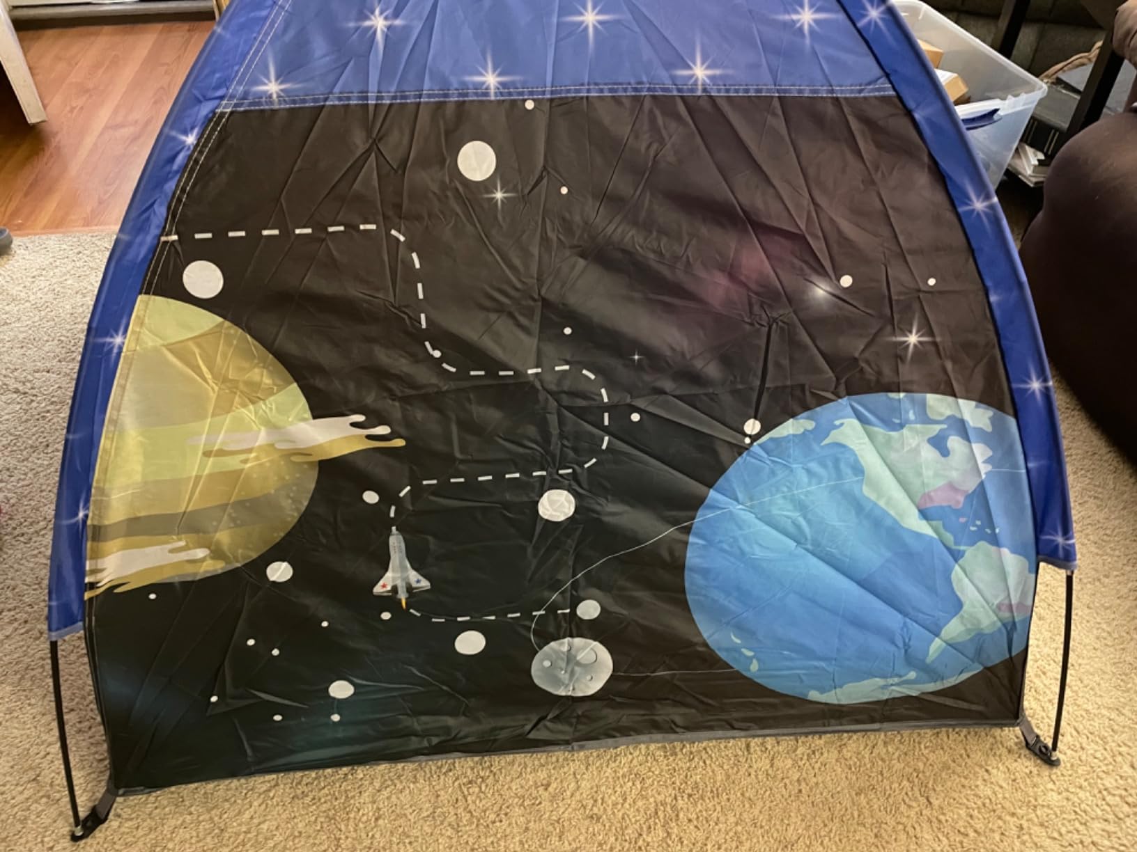 Mnagant Space World Play Tent-Kids Galaxy Dome Playhouse for Boys and Girls Imaginative Play Popup Tent for Kids Indoor/Outdoor Fun, Perfect Kid's Gift- 47