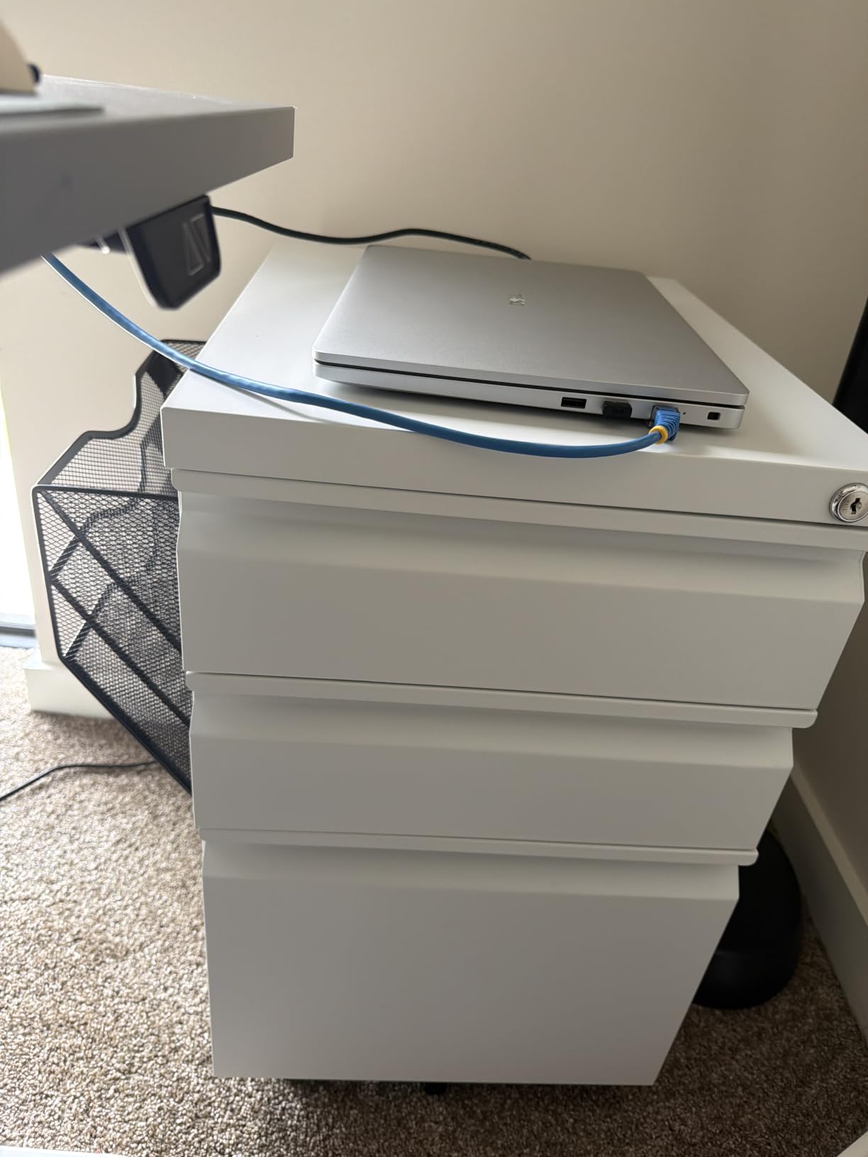 Letaya 3 Drawer Mobile File Cabinet with Lock, Under Desk Metal Filing Cabinets for Home Office Organizer Letters/Legal/A4 (Fully Assembled-Black) customer photo 1