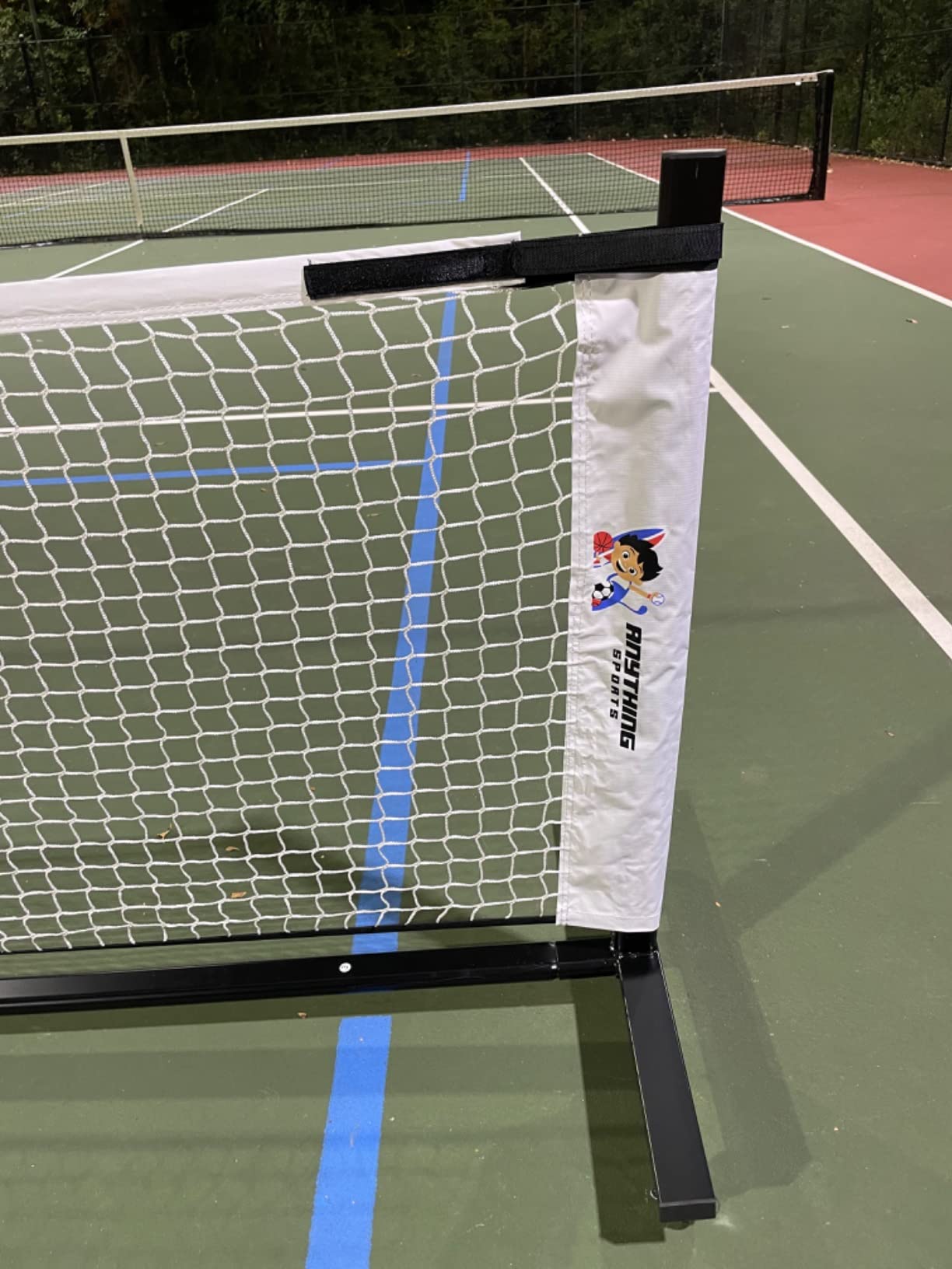 Deluxe Heavy Duty Pickleball Net with Wheels - Regulation Size Portable Net System with Lockable Wheels & Wheeled Carry Case | Tournament-Ready, Fast Setup | Backyard, Driveway, Gym & Court Use customer photo 1
