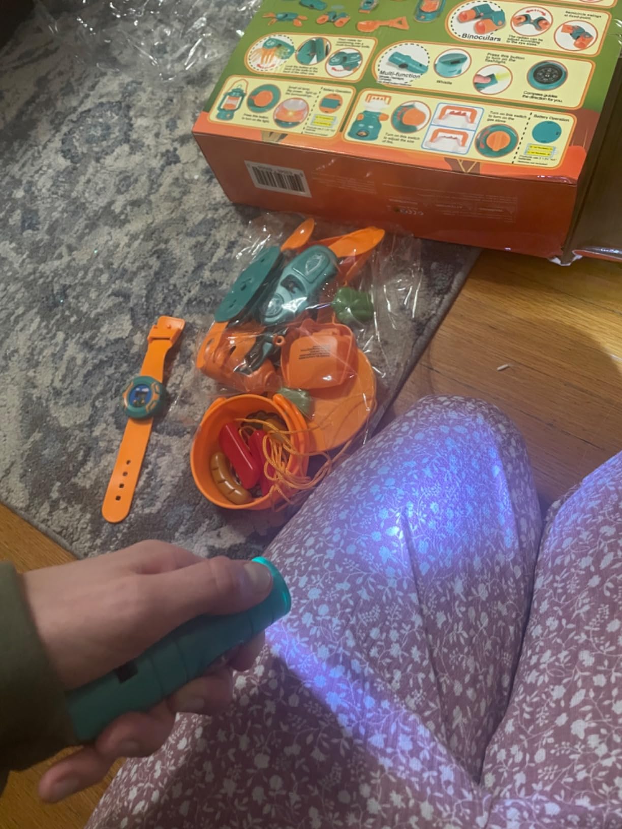FUN LITTLE TOYS Kids Camping Set with Pop Up Play Tent Camping Toys | Battery Lantern and Drawstring Bag Indoor Outdoor Pretend Play Christmas Birthday Gifts for 3-5 Year Old Boys customer photo 1